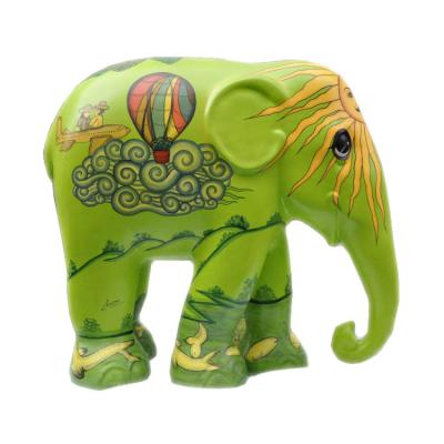 China Hand Painted China Fiberglass Elephant Statue For Outdoor Park Display for sale