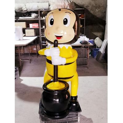 China China Fiberglass Cartoon Bee Statues For Window Display / Park Decorations for sale