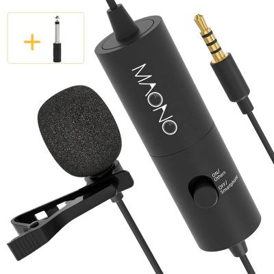 China Lavalier Microphone MAONO Clear And Accurate Voice Recording Condenser Lapel Microphone for sale