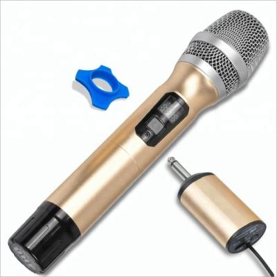 China New Design Handheld Metal Material Case Chargeable Microphone Cheap Wireless Microphone for sale