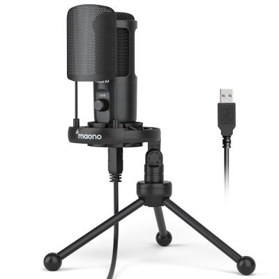 China USB microphone OEM studio condenser gaming microphone stand conference meeting microphones with MIC gain recording current live microphone for sale