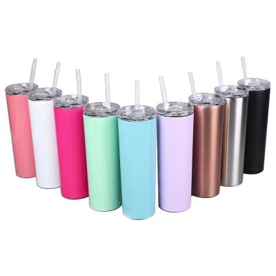 China PORTABLE Amazon new straight cup taper cup, inside and outside 304 stainless steel, off-the-shelf thermos cup for sale