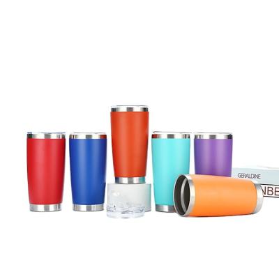 China PORTABLE 20oz car cup spray color, inside 304 stainless steel ice bullock cup, car ice beer cup for sale