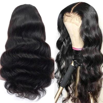 China Cheap Wholesale Human Virgin Brazilian Lace Wigs Silky Straight Front Closure Body Wave Full Wave Cuticle Aligned Lace Hair Wig for sale