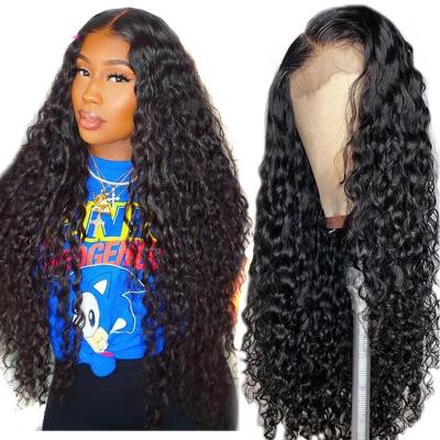 China Transparent Lace Front Human Hair Wigs 360 HD Virgin Hair Water Wave Cheap Full Lace Silky Straight Full Lace Wigs for sale