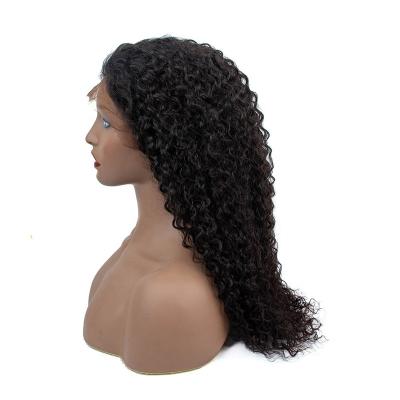 China 100% Brazilian Natural Jerry Curly HD Virgin Hair Deep Wave Lace Front Human Hair Wigs 100% Transparent Lace Front Wigs for sale