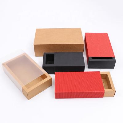 China Disposable Matte White Gift Cardboard Gift Box Drawer Packing Boxes Slipping Package Paper Gift Box Set for sale