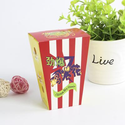 China Disposable Food Take Out Box Paper Donut Packaging Box Printed French Fries Paper Cone for sale