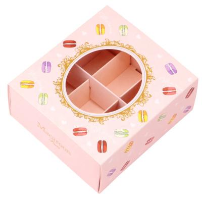 China Baking Goods Disposable Decorative Chocolate Brownie Buns Homemade Gift Boxes Treat Pastry Biscuit Cookie Box With Window for sale