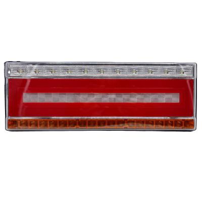 China 24v High Quality Thickened Red Tail Type Amber White Led Truck Trailer Koito Lights Lamps With Ground Light 41*14cm for sale