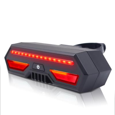 China Warning Light+Turn Signals Bike Tail Light With Turn Signal-Wireless Remote Control Waterproof Bicycle Taillight-USB Rechargeable Safety Warning /Turn Lights for sale