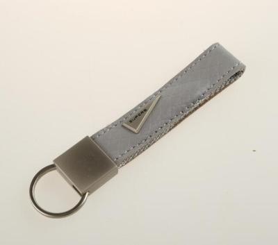 China Polyester Customized Promotional Key Chain With PU Leather for sale