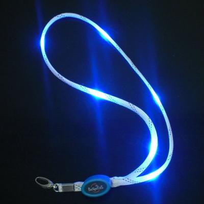 China Advertising Shiny Flat Led Lanyard For Girls Colorful Lanyards For Kids for sale