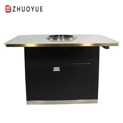 China Modern Custom Design Smokeless Korean Commercial Restaurant Barbecue Table for sale