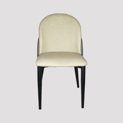 China Modern Modern Light The Luxury Of A Chair Upholstered Cushion And PU Leather Dining Chair for sale