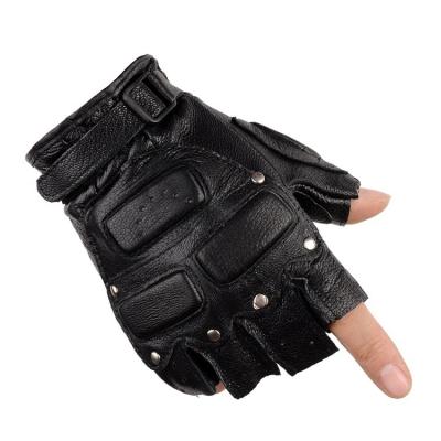 China Full Finger Shooting Gloves Half Finger Fingerless Gloves Motorcycle Airsoft Military Army Tactical Riding Genuine Leather Gloves for sale