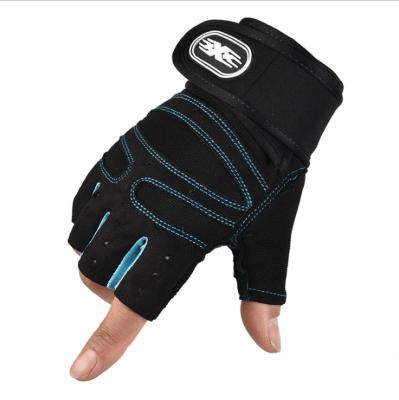 China Breathable Cycle Cycling Anti Slip Fitness Fashion Mountain Bike Comfortable Unisex Half Finger Pad Gel Cushioning Pad Cycling Gloves for sale