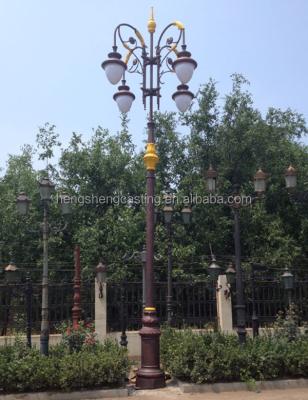 China Saudi Arabia Antique Decorative Cast Iron Street Lamp Pole / Factory Light Pole for sale