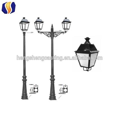 China Decorative Customized Light Pole Street Light Cast Iron Poles Elegant Lighting Poles for sale