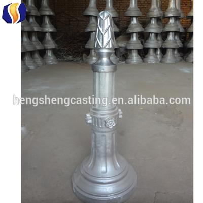 China Decorative Cast Aluminum Post Square Street Post Base Cast Aluminum Post Base for sale