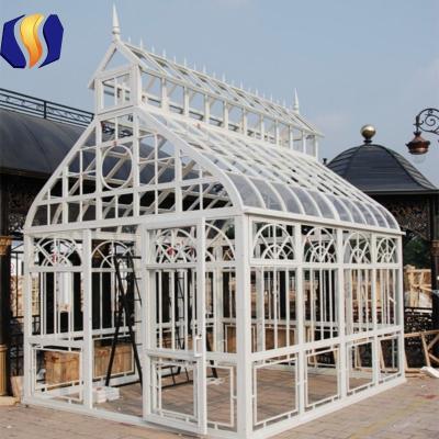 China China Supplier Easily Assembled Commercial Glass Hotel And Wedding Used Greenhouse for sale