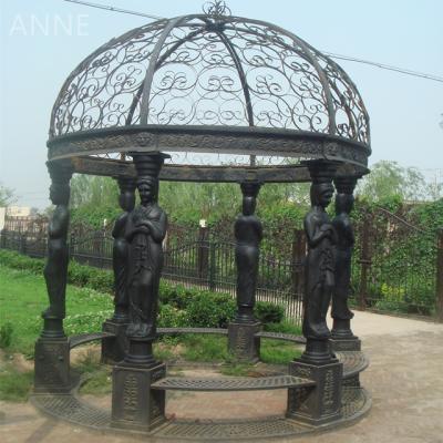 China Easily Assembled Decorative Metal Gazebos Cast Iron Garden Gazebos For Sale for sale