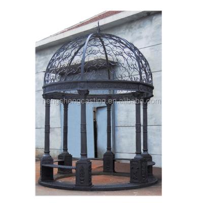 China Classic Decorative Cast Iron Gazebo / Ornamental Iron Gazebo for sale