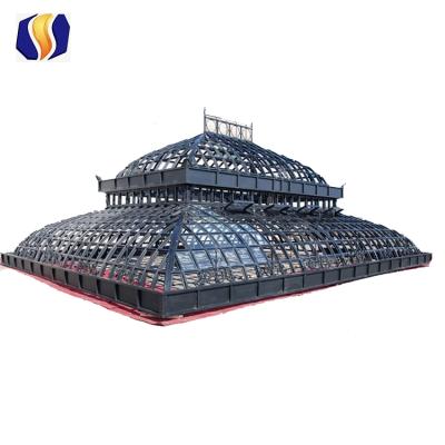 China Easily Assembled Steel Frame Hot Dipped Galvanized Roof Green House Victorian Roof for sale