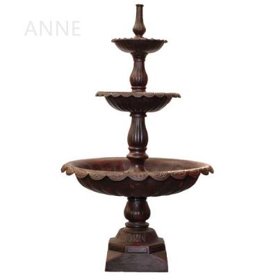 China Outdoor Garden Water Fountain Large Water Fountains Garden Water Fountain Cast Iron 3 Tier Water Fountain for sale