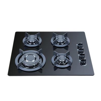 China Professional Front Control Kitchen Rack Supplier Restaurant Natural Smart Gas Stove Hob Stove With Glass for sale