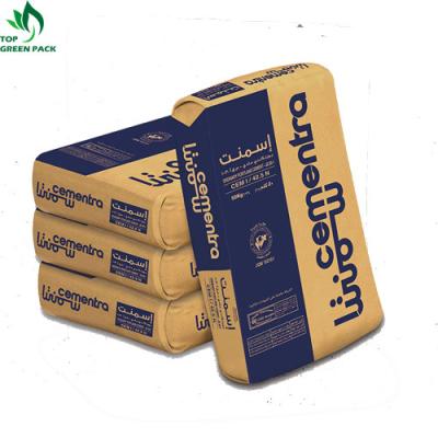 China Wholesale Security Durable 3 Ply Kraft Paper Cement Bag With Valve for sale