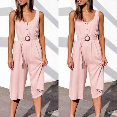 China 2022 New Summer Ladies Viable Upright U-Neck Match Grown Overalls for sale