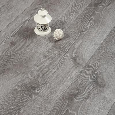 China Anti-slip high quality V-groove gray laminate flooring 12mm for sale