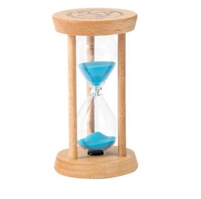 China Kitchen Helper Wooden Hourglass 3 Minutes 5 Minutes Sand Timer For Tea Kitchen Hourglass Tea Timer Custom Logo for sale