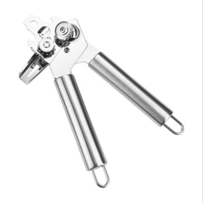 China Sustainable Professional Portable Safety Button Stainless Steel Sharp Spinning Blade Can Opener for sale