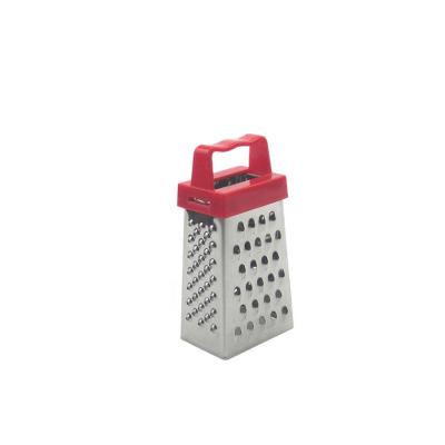 China Viable Multifunctional Small Manual Grater Slicer Stainless Steel Vegetable Cheese Grater With Four Sides Kitchen for sale