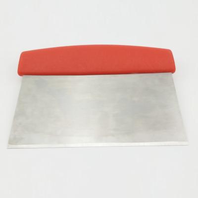 China Durable Stainless Steel Manual Dough Scraper Cutter / Plastic Handle Pastry Cleaver for sale