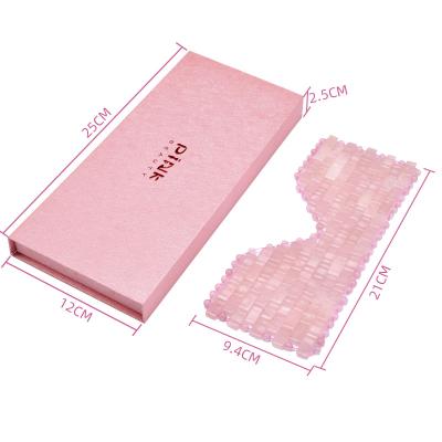 China Natural Anti Aging Rose Quartz Facial Eye Mask Rose Jade Sleep Massager Emerald Sleep ROSE Healthy Beauty Care Anti Aging Eye Mask for sale