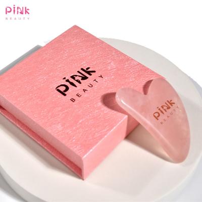 China Convenient Recruiting Agents For Heart Shape Gua Sha Board With ROSE LOGO Beauty Gift Box And Bag Packing for sale