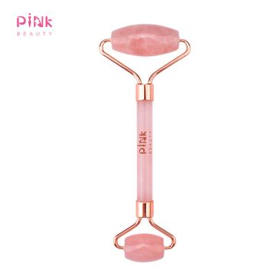 China ROSE Face Lift Beauty Slimming Beauty Tools Face Lift Beauty Gifts For Girls Rose Quartz Jade Surface Roller Belt Box for sale