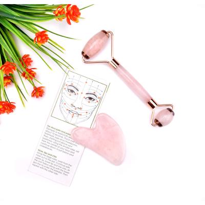 China Anti Aging Face Lift ROSE BEAUTY Massage Silent Facial Roller Jade Roller For Care Facial Scratch for sale