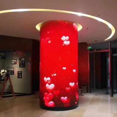 China Easy Installation Shenzhen Waterproof Creative Display Led Flexible Hd TV Big Giant Curved Led Display for sale