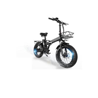 China NEW 20inch 48V 15AH electric bicycle e bike folding aluminum alloy fat tire for sale