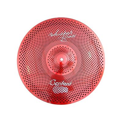 China Sound Dumb Red Beginners Practice Hands Low Volume Cymbals Mute Cymbals for sale