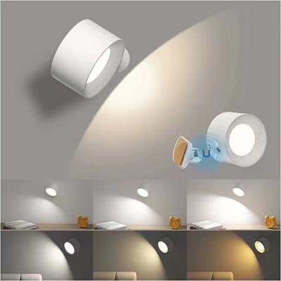 China Modern 360 Rotate multifunction magnetic wall light rechargeable emergency light bedroom beside lamp for sale