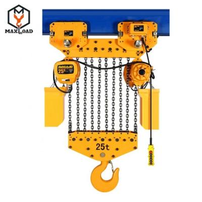 China Machinery Repair Shops 25 Ton Electric Chain Hoist With Motorized Trolley for sale