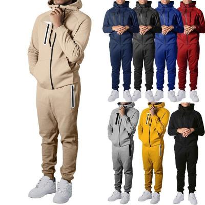 China Custom Cotton Polyester Breathable Hot Selling Soft Thick Hoodie Sets Men Sweatsuit Hoodie And Jogger Set for sale