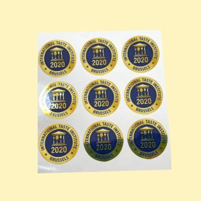 China Waterproof Shiny Gold Custom Sticker for sale