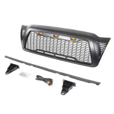 China Sports Black Mesh ABS Honeycomb Hood SUV truck Auto Parts Front Bumper Grille 1PC Fit For 2005-2011 Toyota Tacoma for sale