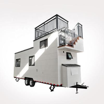 China Deepblue Smarthouse NZ/AU/EU/USA Modern Prefab Light Steel Trailer Caravans Tiny Home On Wheels for sale